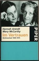 Arendt, Hanna und Mary McCarthy: Im Vert