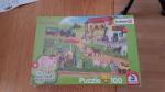 Schmidt 56404 - Schleich, Farm World, Bauernhof und Hofladen, Puzzle mit Figur, 100 Teile