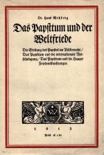 Dr, Hans Wehberg: Das Papsttum und der W Dr, Hans Wehberg: Das Papsttum und der W