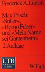 Lubich, Frederick A: Max Frisch: "Stille