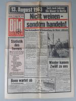 Bild Zeitung 13. August 1963. Seit zwei 