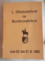 1. Altstadtfest in Haldensleben vom 25. bis 27.0.1992. Programmheftchen