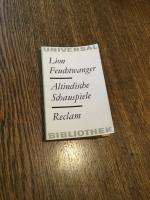 Lion Feuchtwanger: Altindische Schauspie