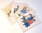 Heinrich Zille: 4 x Lithografien von Hei