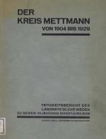 Der Kreis Mettmann von 1904 bis 1929