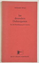 Gerhard Wolf: Im Deutschen Dichtergarten