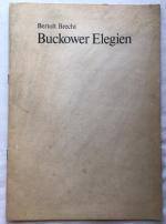 Bertolt Brecht: Buckower Elegien. Sonder