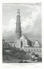 "Gootub-Minar, Ruinen von Delhi".