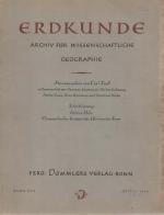 b0370 Erdkunde Band VIII : Heft 3. Archiv für wissenschaftliche Geographie: