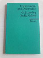 Erläuterungen und Dokumente: Gotthold Ephraim Lessing, Emilia Galotti