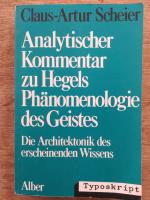 Scheier, Claus-Artur:: Analytischer Komm Scheier, Claus-Artur:: Analytischer Komm
