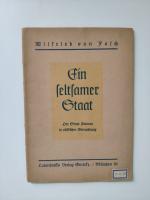 Josch,  Wilfried von: Ein seltsamer Staa