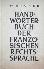 Handwörterbuch der französischen Rechtssprache