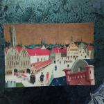 2 Postkarte: Marktplatz Rothenburg +Blic