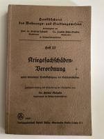 Kriegssachschäden-Verordnung unter besonderer Berücksichtigung der Gebäudeschäden