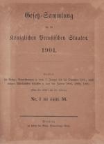 Gesetz - Sammlung für die Königlich Preußischen Staaten  1902  +  1902  =  2 Bücher