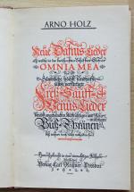 Arno Holz: Neue Dafnis-Lieder