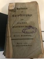 Anekdoten und Karakterzüge aus dem Leben