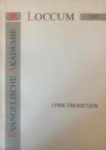 Lyrik übersetzen. Loccumer Protokolle 3/97.