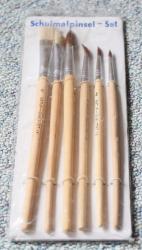 Schulmalpinsel-Set, 6-teilig; 4 Haarpins