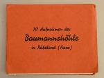 Klapptafeln mit 10 Schwarz-Weiß-Aufnahmen über „Baumannshöhle in Rübeland“ (wohl um 1940)