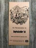 Ihr Fahrplanleiter im BAYRISCHZELLER TAL • Taschenfahrplan • 1982 • Deutsche Bundesbahn