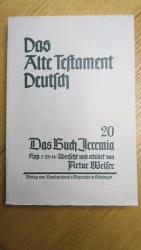Artur Weiser: Das Buch Jeremia Kap.1-25,