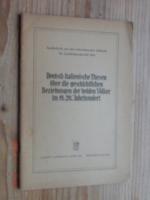 Deutsch-italienische Thesen über die geschichtlichen Beziehungen der beiden Völker im 19./20. Jahrhundert. Sonderdruck aus dem Internationalen Jahrbuch für Geschichtsunterricht 1954.