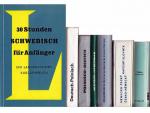 Konvolut „Wörterbücher. International“. 8 Titel. 1.) Alex. Mutén und Lotte Maybaum: 30 Stunden Schwedisch für Anfänger 2.) Livia Havas: Deutsch-Ungarisches-Deutsch Reisewörterbuch, 6. Auflage/1969, Terra Budapest 3.) Taschenwörterbuch Deutsch-Polnisch, bearbeitet von Ladislaus Jakowczyk und Wilhelm Reinholz 4.) Polnisch-Deutsches Wörterbuch, von Ladislaus Jakowczyk und Wilhelm Reinholz 5.) Sprachführer Deutsch-Tschechisch, bearbeitet von Dr. Bretislav Mencak 6.) Dr. J. Benes a Dr. A. Plachy: Nemecko-cesky a Cesko-nemecky Kapesni Slovnik, Statni pedagogicke nakladatelstvi Praha 7.) Kleines Verständigungsbuch Deutsch-Albanisch, Tirana 1958 8.) Taschenwörterbuch Französisch-Deutsch/Deutsch-Französisch, hrsg. von Prof. Dr. René Olivier