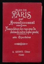 Guide indicateur des Rues de Paris  avec les stations du Métropolitain les plus proches.   Autobus - Métro. Renseignements utiles.