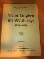 Meine Tätigkeit im Weltkriege 1914-1918