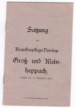 Satzung des Krankenpflege-Vereins Groß und Kleinheppach anno 1912