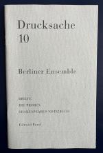 Drucksache 10: Die Proben - Shakespeares Notizbuch