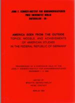 America seen from the outside : topics, models, and achievements of American studies in the Federal Republic of Germany