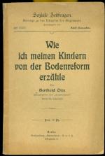 Wie ich meinen Kindern von der Bodenreform erzähle (= Soziale Zeitfragen - Beiträge zu den Kämpfen der Gegenwart, Heft XXXV)