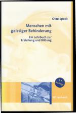 Menschen mit geistiger Behinderung - Ein Lehrbuch zur Erziehung und Bildung