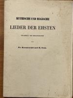 Mythische und magische Lieder der Esten.Nachdruck der Ausgabe von 1854