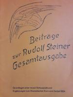 Beiträge zur Rudolf Steiner Gesamtausgabe, 5 Hefte