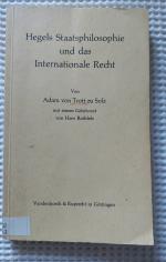 Adam von Trott zu Solz: Hegels Staatsphi Adam von Trott zu Solz: Hegels Staatsphi