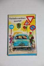 Verkehrszeichen Quartett Pestalozzi-Verlag Qu5 / 6054 ; 1960er Jahre