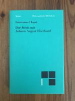 Immanuel Kant: Der Streit mit Johann Aug