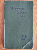 Philologen-Jahrbuch (Kunzes Kalender) Schuljahr 1933/34 1. Teil Notizbuch