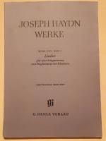 Joseph Haydn Werke:  Lieder für eine Singstimme mit Begleitung des Klaviers