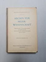 Archiv für Musikwissenschaft Zwölfter Jahrgang 1955 (komplett, gebunden in einem Buch)