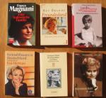 Konvolut mit sechs Bücher: 1. Eine italienische Familie ; 2. Freundesland  - Erinnerungen. ; 3. Lenin kam nur bis Lüdenscheid - Meine kleine deutsche Revolution ; 4. Hannelore Kohl. Ihr Leben. ; 5. Fernsehfrauen in Deutschland ; 6. Brombeerblüten im Winter. Ein befreites Leben