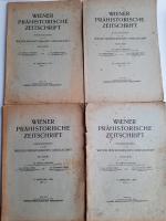 Wiener prähistorische Zeitschrift IX. Jahrgang, 1922 Heft 1-2 u. 3-4, X. Jahrgang, 1923 Heft 1-2 u. 3-4 (4 Hefte). Mit 2 beiliegenden Bestellscheinen