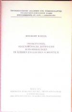 Invokationen, Segenswünsche, Bitten und Aufforderungen im älteren englischen Schrifttum.