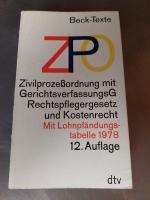 Zivilprozessordnung ZPO - mit Einführungsgesetz, Unterlassungsklagengesetz, Schuldnerverzeichnisführungsverordnung, Gerichtsverfassungsgesetz mit EinführungsG (Auszug), Gesetz über die Zwangsversteigerung und die, Zwangsverwaltung (Auszug), Rechtspflegerg