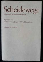 Scheidewege. Jahresschrift für skeptisches Denken (Jahrgang 18 - 1988/89).