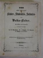 Soldaten- und Volkslieder Mit Bildern und Singweisen herausgegeben und illustrirt von A. E. Marschner, K. v. Raumer, A. Jürgens, L. Richter und F. Pocci